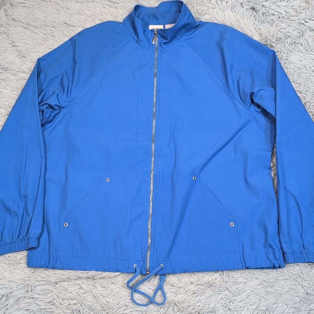Vintage Koret‎ Jacket Womens L Blue Sport Pockets Lightweight Zip Up Comfort